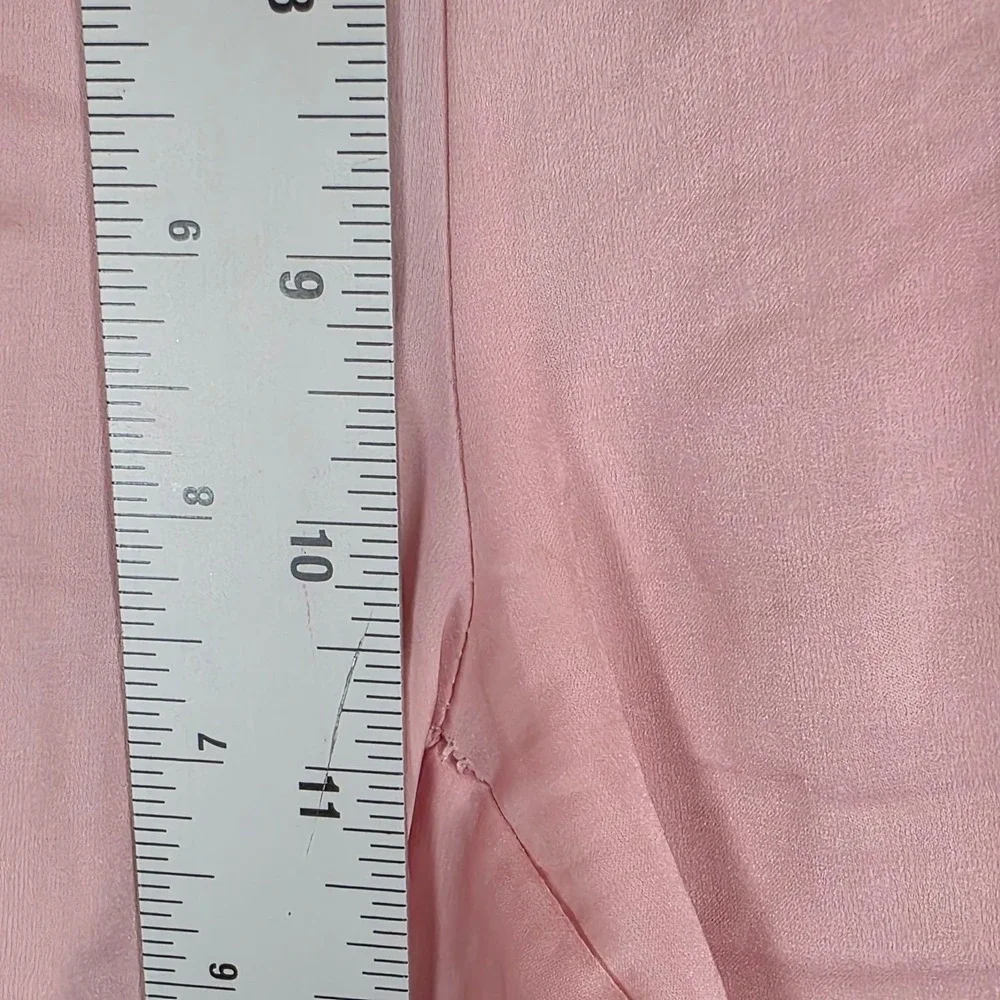 Juicy Couture Pink Satin Sleepwear Pants Rhinestone‎ Logo Wide Leg Size M lounge